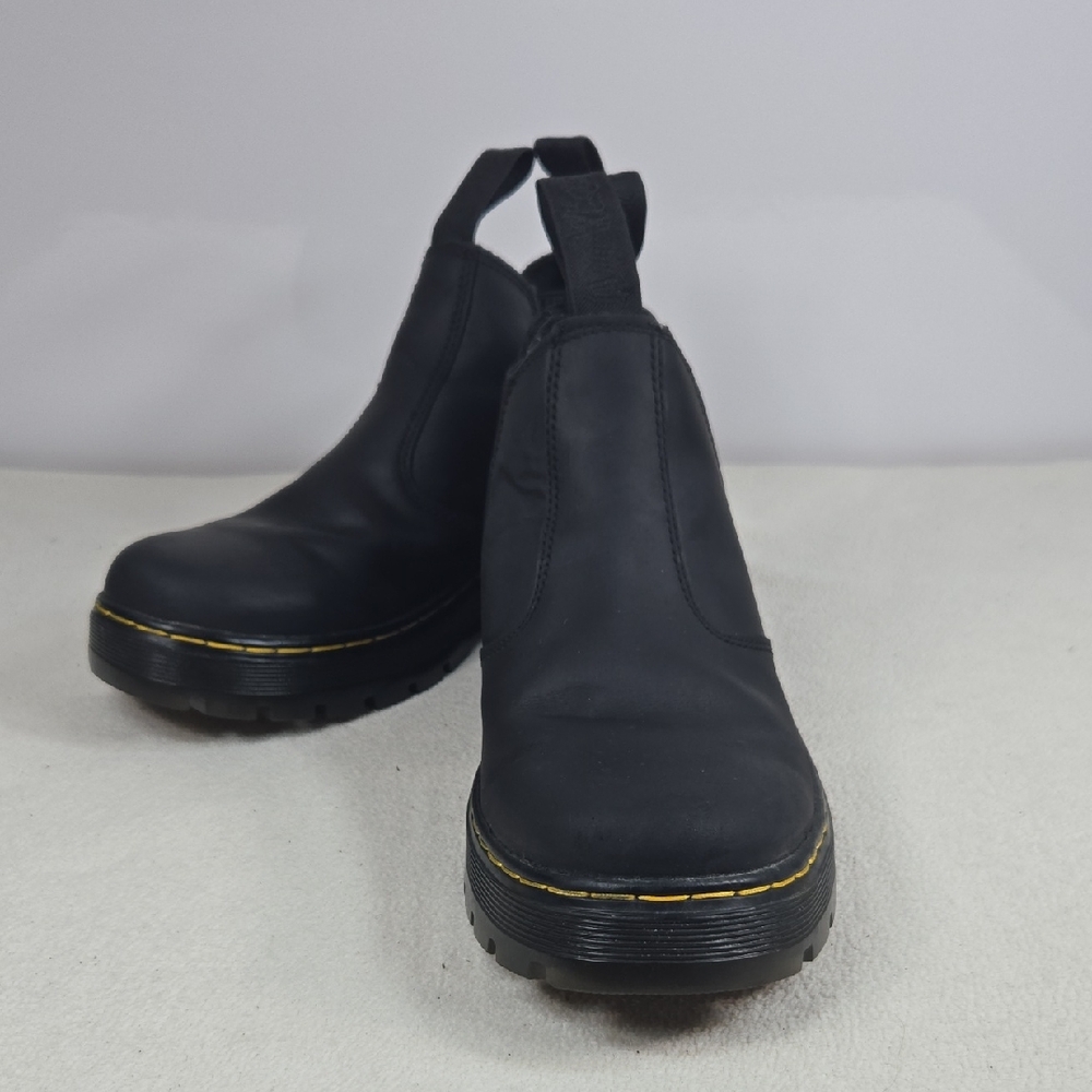 Unisex Dr. Marten Chelsea Platform Boots with Yellow Stitching